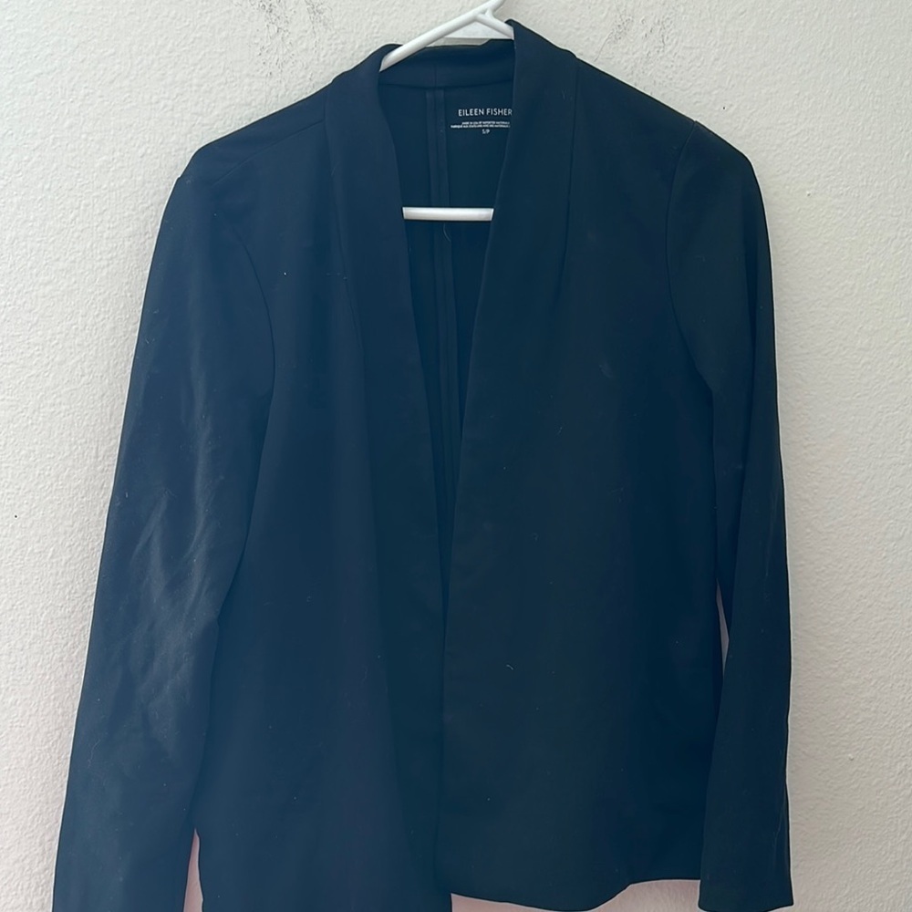 Black open front eileen blazer cardigan Tailored Blazer